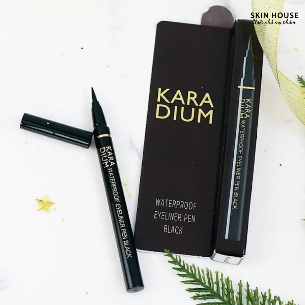 Bút Dạ Kẻ Mắt Karadium Waterproof Eyeliner Pen Black Vỏ Nâu Skin House 